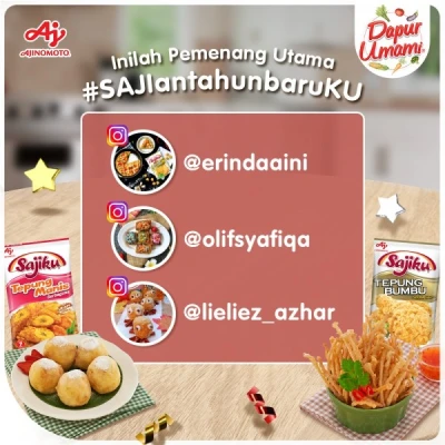 Selamat untuk seluruh pemenang #SAJIantahunbaruKU